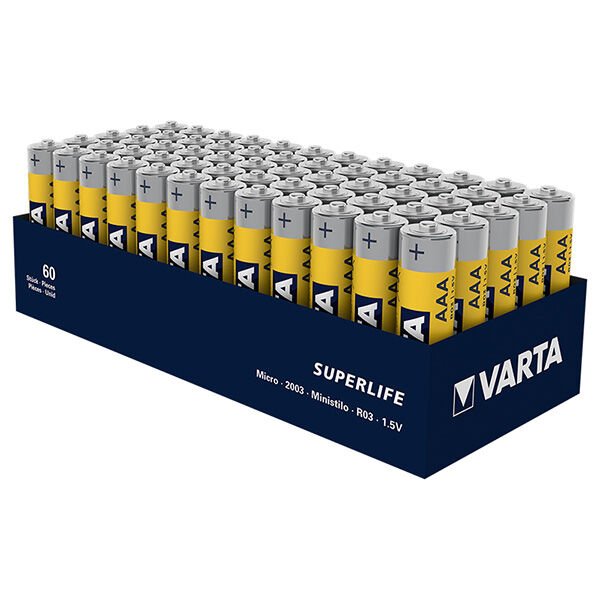 VARTA SUPERLIFE ÇİNKO AAA İNCE KALEM PİL 60LI PAKET FİYAT (4944)