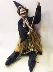 Sesli ve Sensörlü Mega Boy Dekoratif Şekil Verilebilir Cadı 45X105 cm