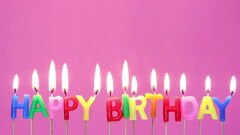 Rengarenk Happy Birthday Yazılabilen Doğum Günü Mumu (4944)