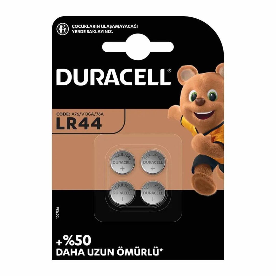 DURACELL LR44 1.5 VOLT DÜĞME PİL (4LÜ PAKET) (4944)