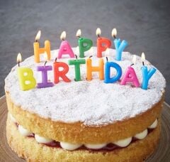 Happy Birthday Yazılabilen Rengarenk Doğum Günü Mumu (4944)