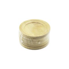 YUVARLAK= ÇAP: 9.7CM 6PCS BAMBU - AHŞAP ÇAY TABAK (4944)