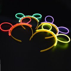 Glow Taç Fosforlu Taç Karışık Renk 12 Adet (4944)