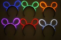 Glow Taç Fosforlu Taç Karışık Renk 12 Adet (4944)