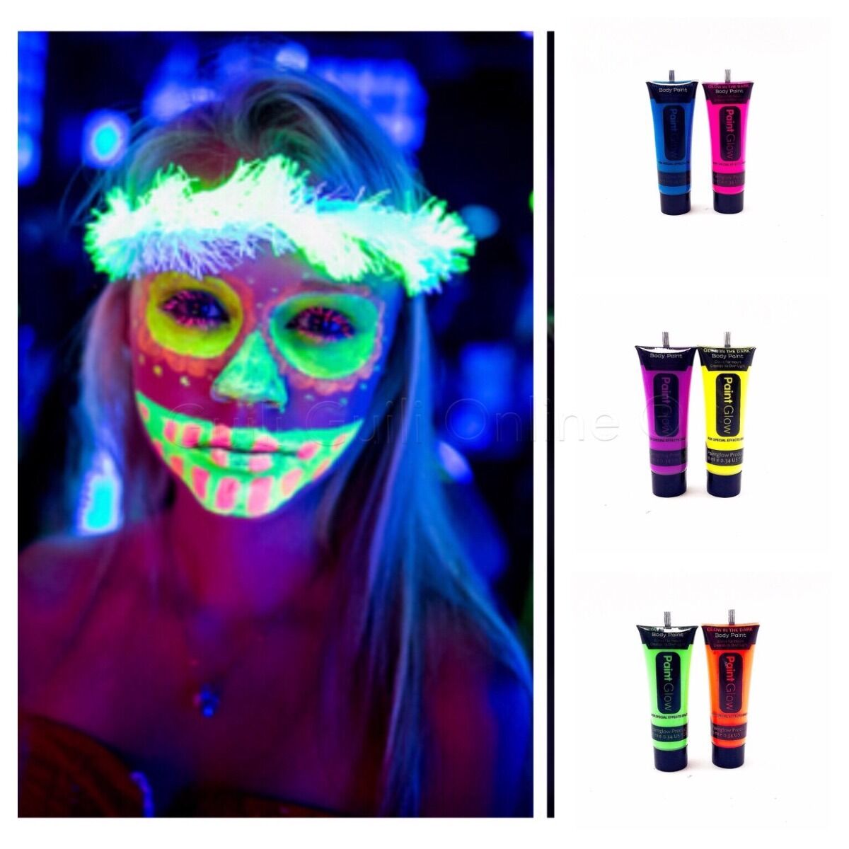 Glow Boya Fosforlu Krem Boya 12 Adet (4944)