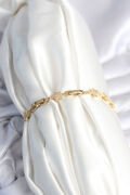 Pirinç Gold Renk Yıldız Model Kadın Bileklik - TJ-BB7980