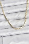 316L Çelik Zincir Gold Renk Ezme Zincir Model  45 cm Kadın Kolye - TJ-BKO10777