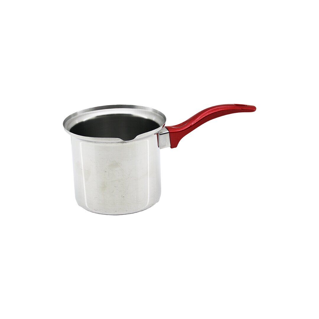 NO-4  ÇELİK CEZVE  KIRMIZI KULP (4944)