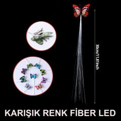 Led Fiber Optik Işıklı Kelebek Saç Klipsi 1 Adet (4944)
