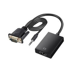 VGA TO HDMI ÇEVİRİCİ ADAPTÖR SES GİRİŞLİ (4944)