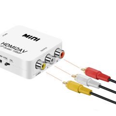HDMI TO RCA MİNİ MODEL 1920X1080 PLASTİK KASA ÇEVİRİCİ KONVERTÖR (4944)