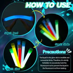 Karanlıkta Yanan Asılabilir ip Aparatlı Glow Kolye Glow Lamba 6 Adet 6 Renk 15 cm (4944)