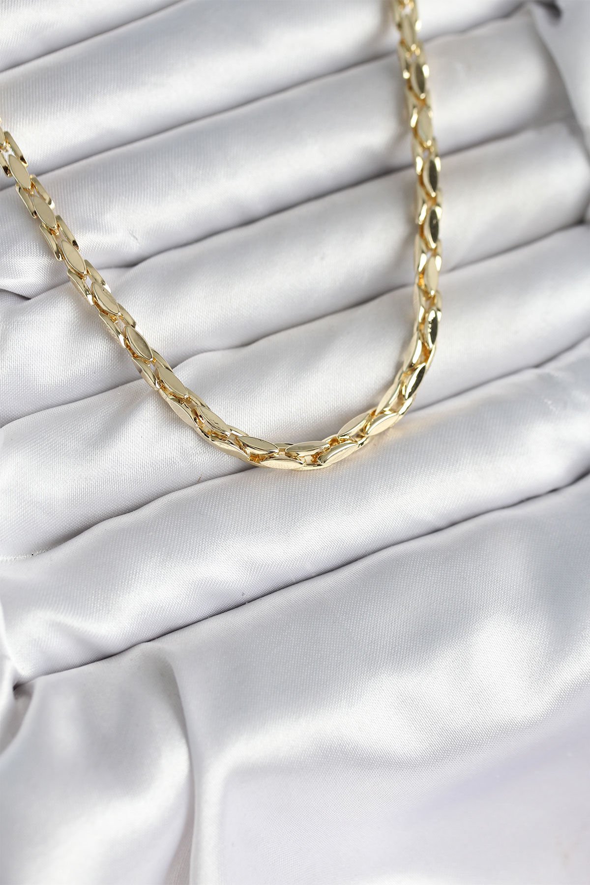 Pirinç Gold Renk 60 cm Zincir Kadın Kolye - TJ-BKO10600