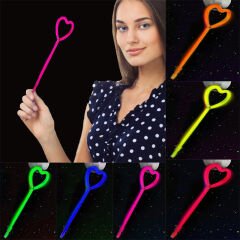Karanlıkta Yanan Glow Partisi Kalp Şekilli Asa Sopa 6 Renk 6 Adet (4944)
