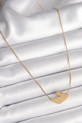 316L Çelik Gold Renk Zincir Kuğu Model Kadın Kolye - TJ-BKO9873
