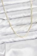 316L Çelik Gold Renk İnce Ezme Zincir Kadın Kolye - TJ-BKO10791