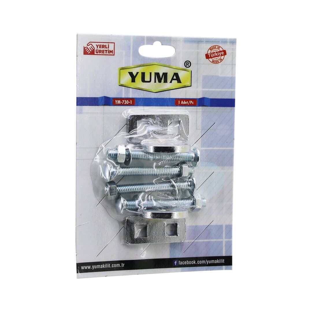 YUMA YM-730-1 KAPI EMNİYET REZESİ  ASMA KİLİT TAKILABİLİR MENTEŞE (4944)