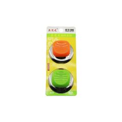 KARE - 2Lİ  TENCERE KAPAK KULPU  KROM - RENKLİ PLASTİK SAPLI (4944)