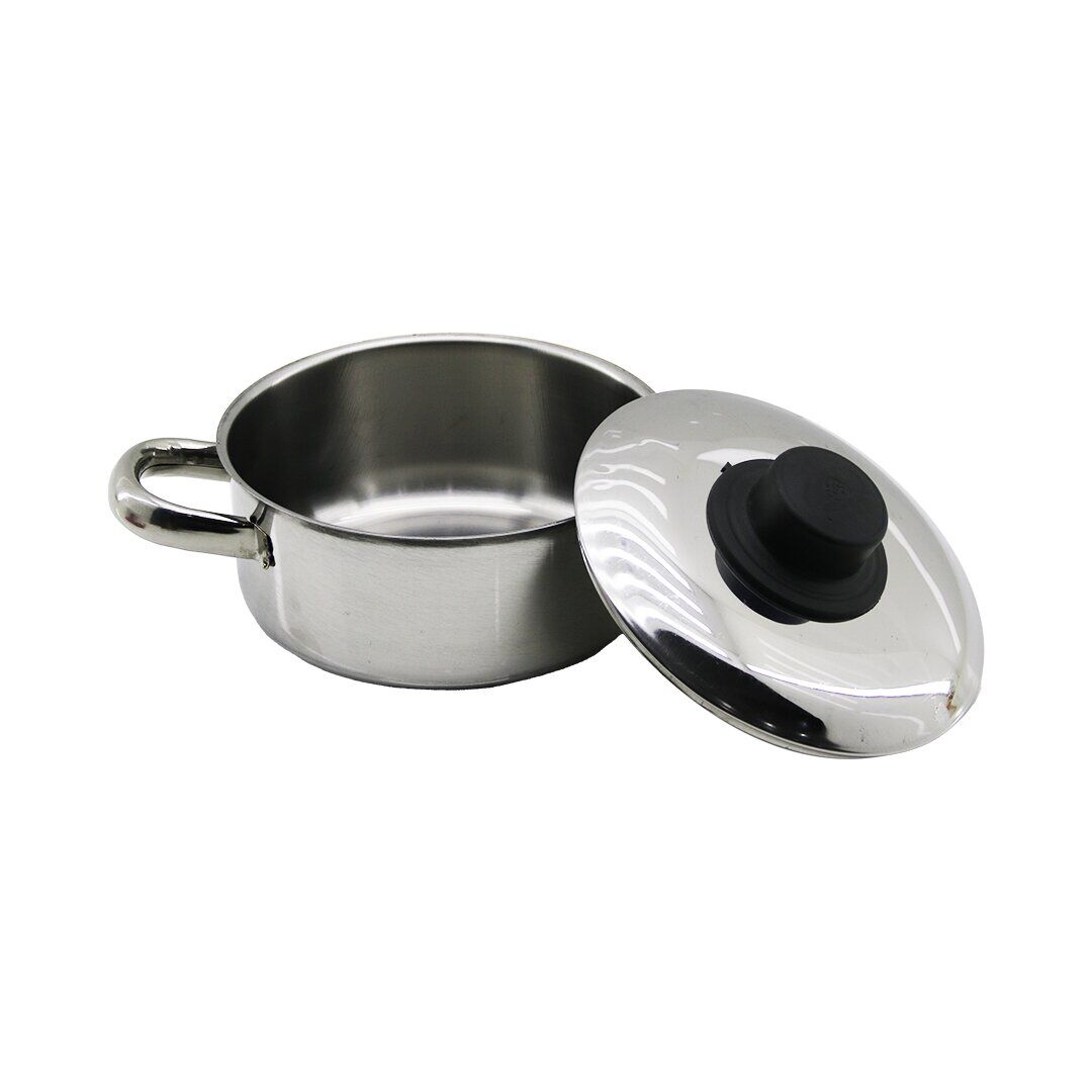 14CM   METAL KAPAK   MİNİ  ÇELİK TENCERE (4944)