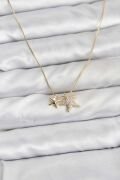 Gold Renk Pirinç Minimal Yıldız Model Kadın Kolye - TJ-BKO10795