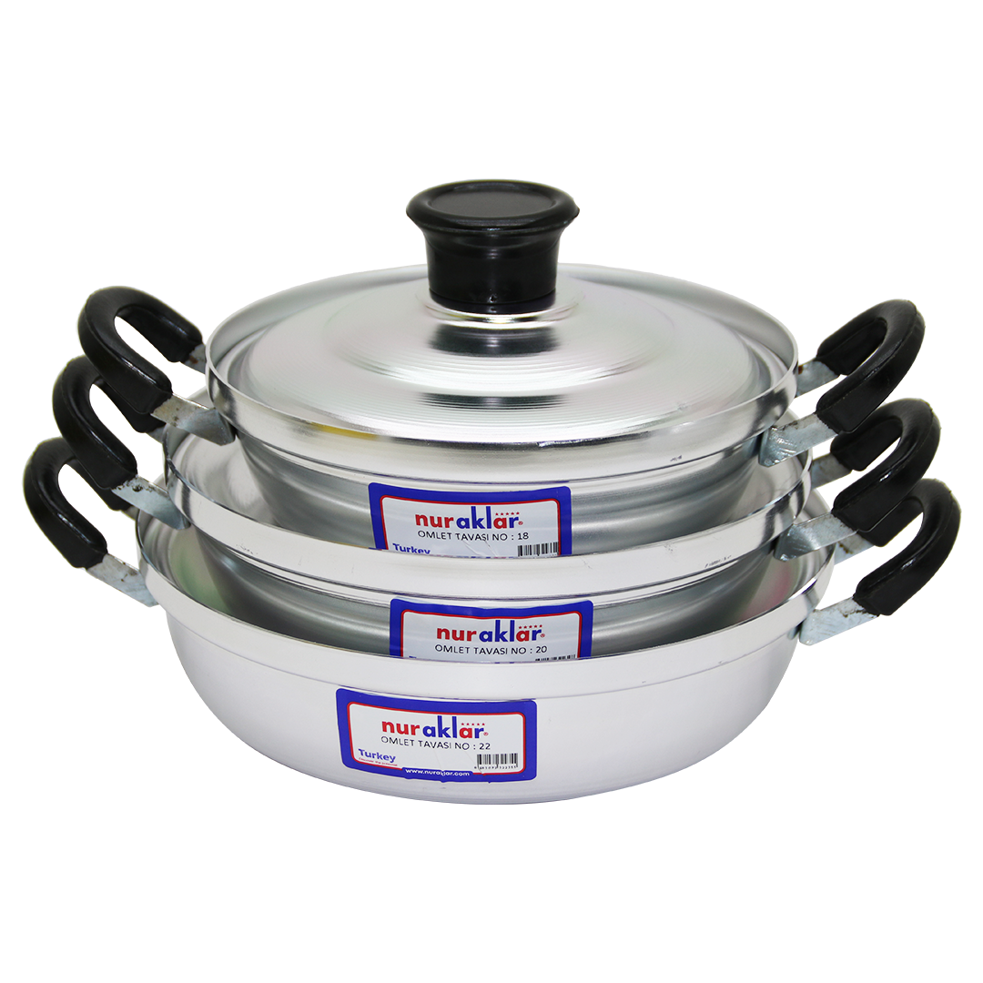 3LÜ ALÜMİNYUM OMLET SET NO-18-20-22 (4944)