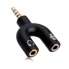 3.5 MM STEREO ERKEK KULAKLIK + HOPARLÖR DİŞİ ÇOKLAYICI JACK (4944)