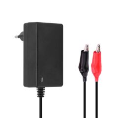 7.2 VOLT - 1 AMPER KROKODİL UÇLU PRİZ TİP KIRMIZI YEŞİL LEDLİ YERLİ ÜRETİM AKÜ ŞARJ ADAPTÖRÜ (OUT:6V1A) (4944)