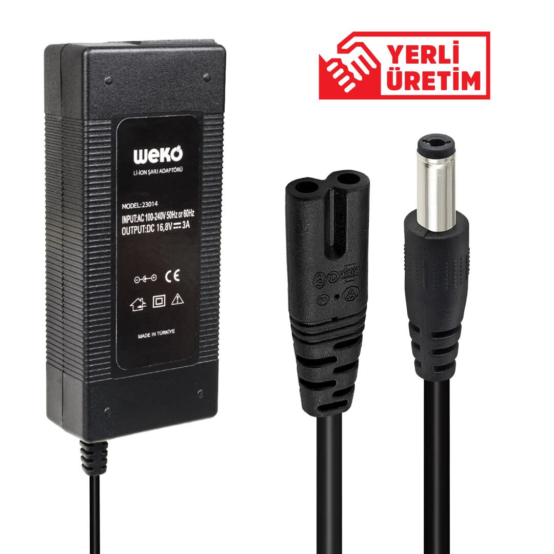 16.8 VOLT - 3 AMPER 5.5*2.5 UÇLU KIRMIZI YEŞİL LEDLİ MASA TİPİ ŞARJ ADAPTÖRÜ (4944)
