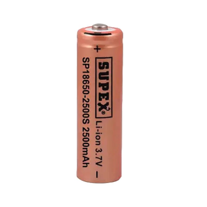 SUPEX 18650-2500S 3.7V 2500 MAH BAŞLI LI-ION PİL (4944)