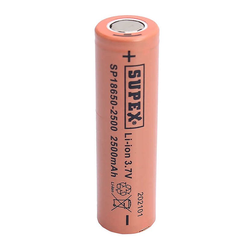 SUPEX 18650-2500 3.7V 2500 MAH DÜZ KAFA LI-ION PİL (4944)