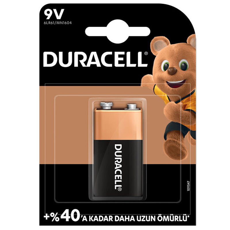 DURACELL 9 VOLT ALKALİN PİL TEKLİ (4944)