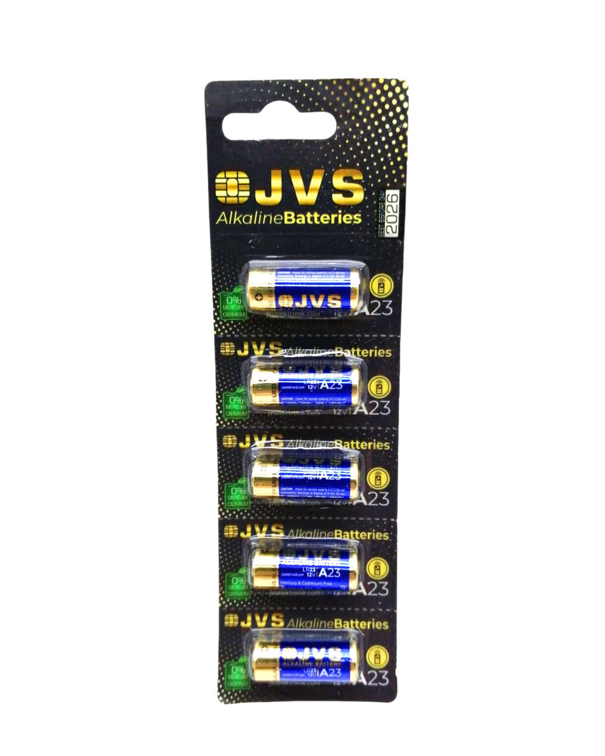 JVS A23 LR23 12V ARAÇ KUMANDA PİLİ 5Lİ KART (4944)