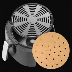 50 Adet Air Fryer Pişirme Kağıdı Tek Kullanımlık Gıda Pişirme Kağıdı Delikli Yuvarlak Model (4944)