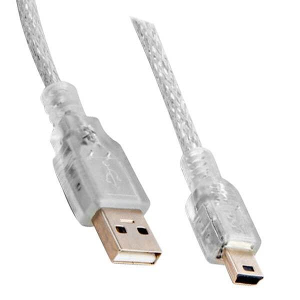 USB 2.0 ŞEFFAF MİNİ 5 PİN 3 METRE KABLO * S-LINK SL-UK53 (4944)