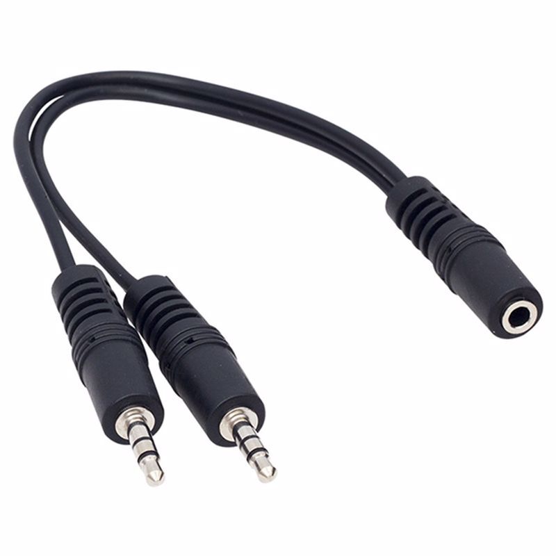 3.5 MM STEREO DİŞİ / 2 X 3.5MM STEREO ERKEK 20 CM Y KABLO KABLO (4944)
