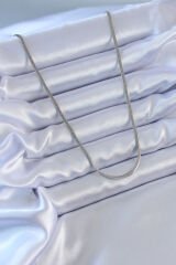 316L Çelik Gümüş Renk İnce İtalyan Zincir Model 60 cm Kadın Kolye - TJ-BKO7662