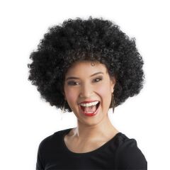 Siyah Renk Kıvırcık Afro Bonus Peruk Parti Peruğu (4944)