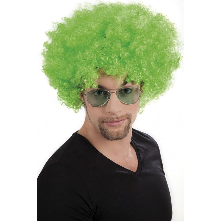 Yeşil Renk Kıvırcık Afro Bonus Peruk (4944)