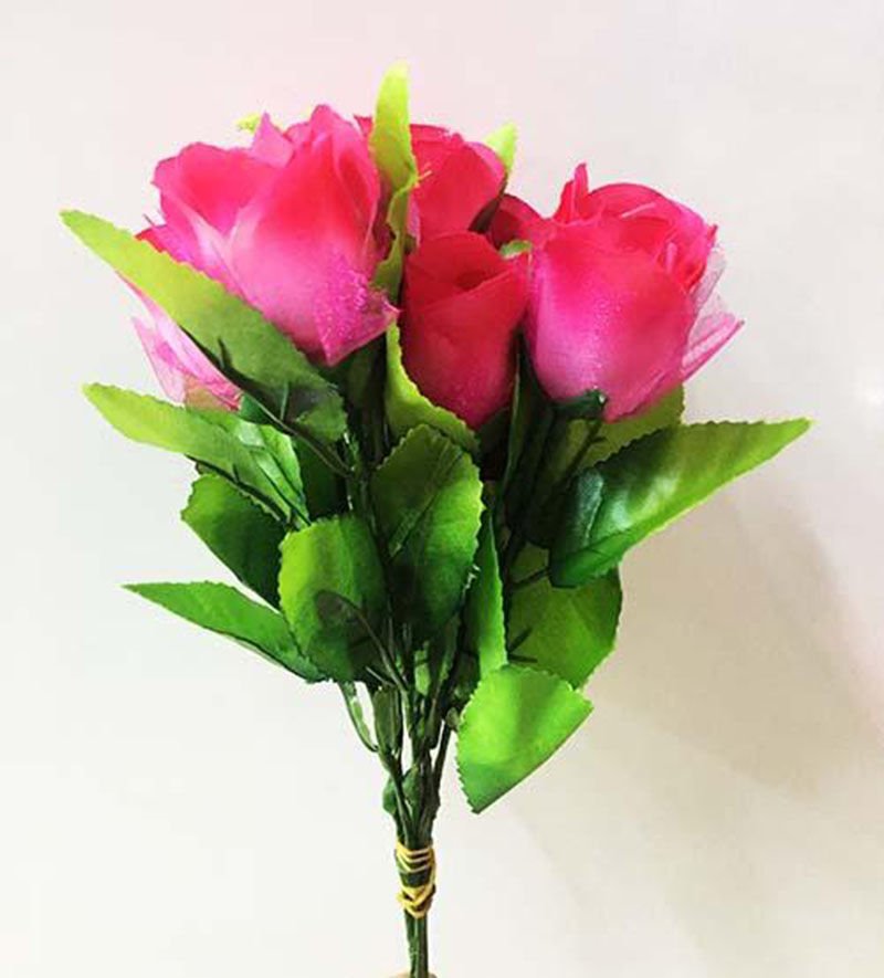 Yapay Plastik Gül 6 Adet 26 cm