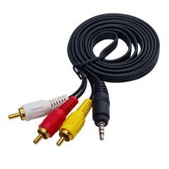 DİSCMAN KABLOSU 1.5 METRE (3.5MM STEREO 3 BOĞUMLU - 3RCA KABLO) (4944)