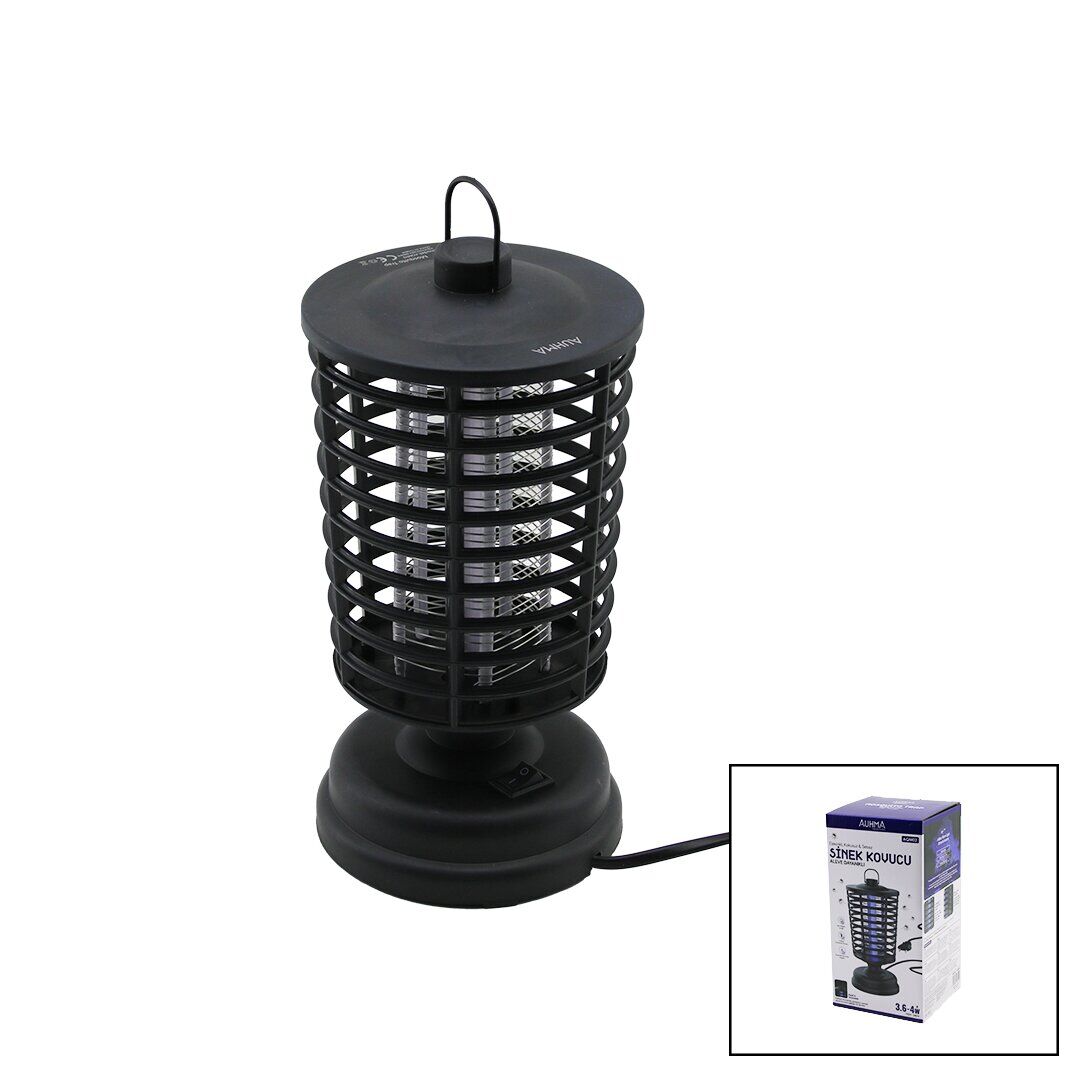 AUHMA MOSQUITO TRAP AQM-02 SİNEK CIZ ÖLDÜRÜCÜ MAKİNE FENER MODELİ MASA ÜSTÜ - ASKI HALKALI 3.6-4W 12X21.5CM (4944)