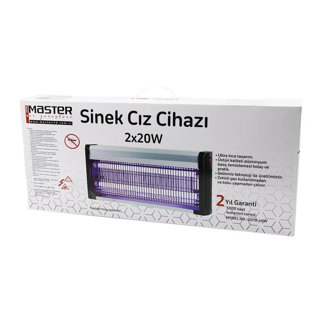 40W LÜX KASA - BEYAZ KUTU 2X20W SİNEK ÖLDÜRÜCÜ CIZ MAKİNE SD-70 (4944)