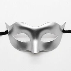 Gümüş Renk Masquerade Kostüm Partisi Venedik Balo Maskesi