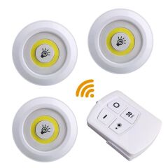 Uzaktan Kumandalı Yapışkanlı 3’lü Led Spot Lamba (4944)