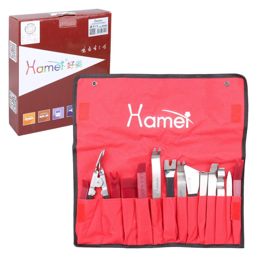 ARAÇ İÇİ SES SİSTEMİ SÖKME - LASTİK SÖKME -  KAPI DÜZELTME ÇIKARMA SETİ (14 FARKLI APARAT) (4944)