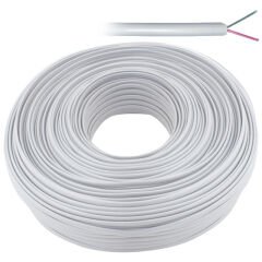TELEFON KABLO 2Lİ GRİ FLAT KÖKEN 100 METRE ELEKTROMER (4944)