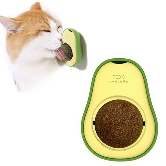 Avokado Model Yapışkanlı Kedi Oyuncağı Yenilebilir Kedi Nanesi Otu (4944)