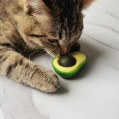 Avokado Model Yapışkanlı Kedi Oyuncağı Yenilebilir Kedi Nanesi Otu (4944)