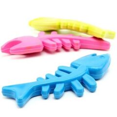 Balık Kemiği İskelet Şekilli Renkli Plastik Kedi Oyuncağı (4944)