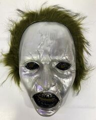 Yeşil Saçlı Plastik Michael Myers Maskesi 26x17 cm